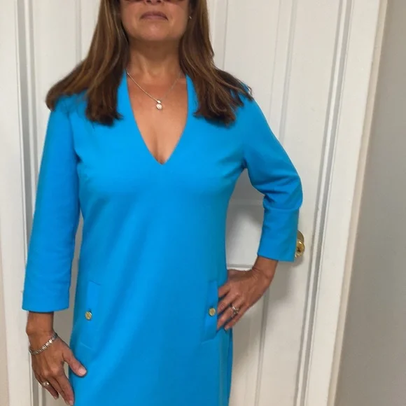 Lilly Pulitzer Dress-3/4 length sleeve size -large - Picture 4 of 14